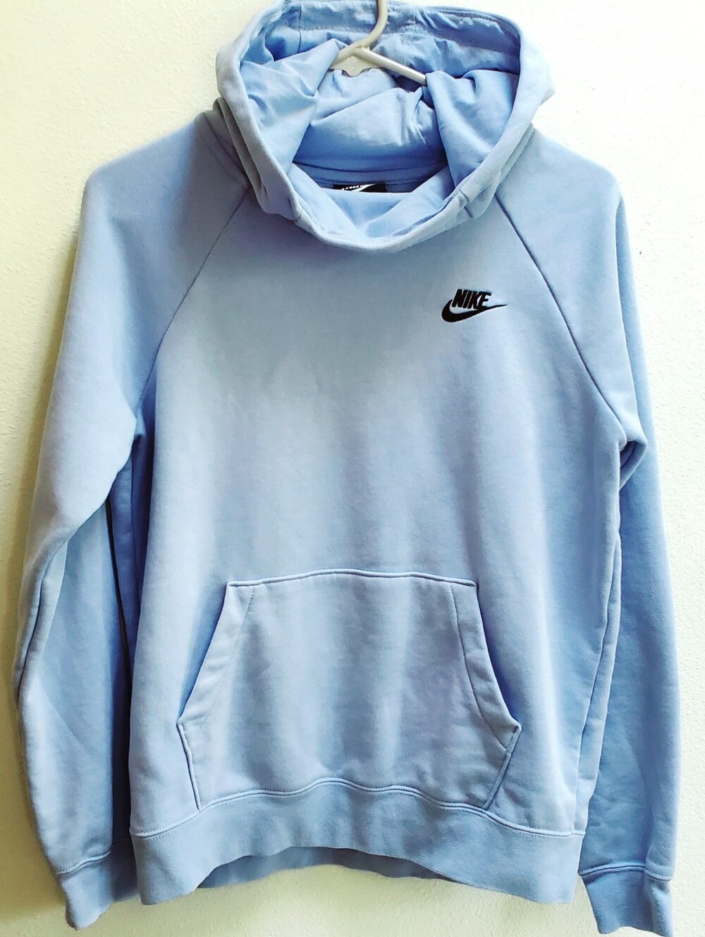 Nike Light Blue Women's Funnel Neck Hoodie Sweatshirt